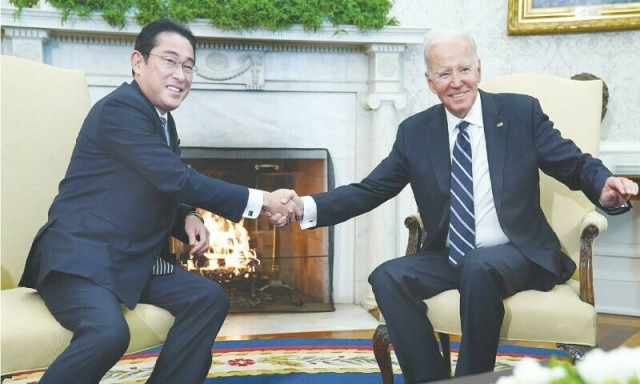 biden kishida held very productive talks on china export controls photo reuters biden kishida held very productive talks on china export controls photo reuters