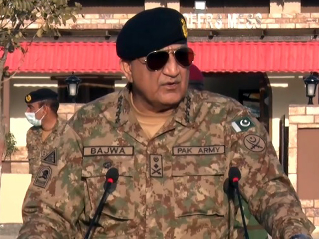coas gen qamar addresses troops during visit to tribal districts near afghanistan border on tuesday screengrab