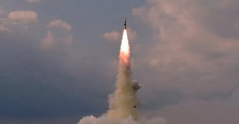 a new submarine launched ballistic missile is seen during a test in this photo released on october 19 2021 by north korea s korean central news agency kcna photo reuters a new submarine launched ballistic missile is seen during a test in this photo released on october 19 2021 by north korea s korean central news agency kcna photo reuters