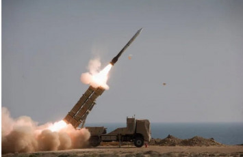 a missile is launched during an irgc exercise dubbed zulfiqar 1400 in the coastal area of the gulf of oman iran photo reuters