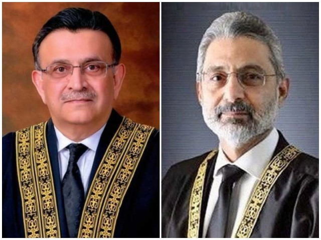cjp umar ata bandial and justice qazi faez isa right file photo cjp umar ata bandial and justice qazi faez isa right file photo