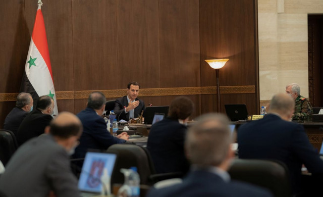 syria s president bashar al assad speaks as he meets with the syrian cabinet in damascus syria in this handout picture released by sana on march 30 2021 sana handout via reuters syria s president bashar al assad speaks as he meets with the syrian cabinet in damascus syria in this handout picture released by sana on march 30 2021 sana handout via reuters