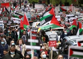 london protesters demand halting arms sales to israel