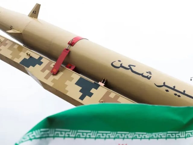 an iranian kheybar shekan solid fuel medium range ballistic missile photo iran international