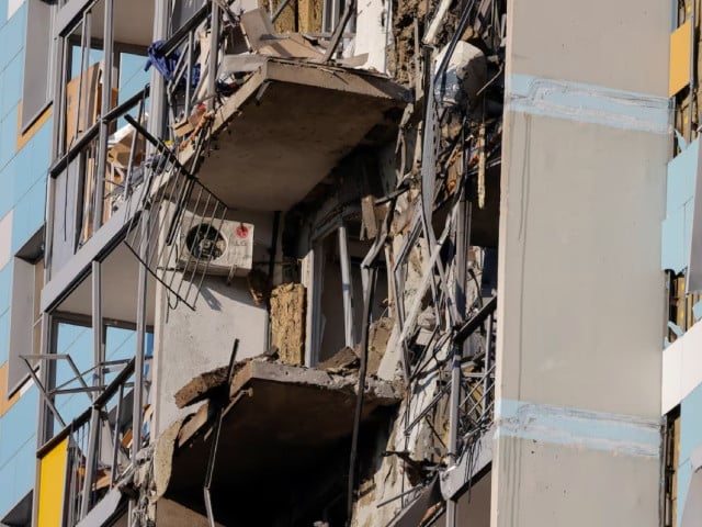 a view shows a damaged multi storey residential building following an alleged ukrainian drone attack in the course of russia ukraine conflict in ramenskoye in the moscow region russia september 10 2024 photo reuters