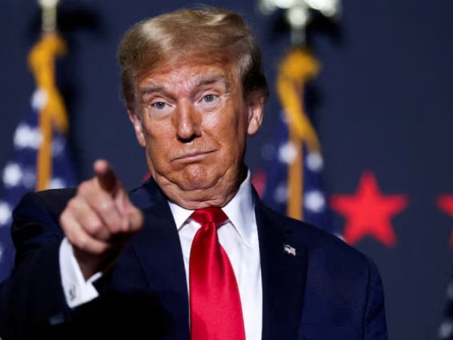 republican presidential candidate and former u s president donald trump gestures at a campaign event ahead of the republican presidential primary election in north charleston south carolina u s february 14 2024 photo reuters