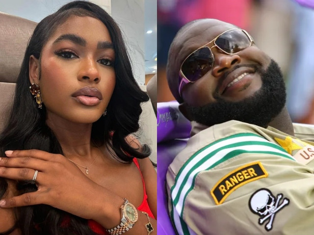 Rick Ross shows off new romance with Justice J Williams, showering her
