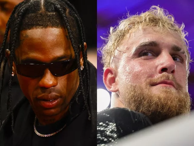 travis scott and jake paul link up at michael rubin s white party
