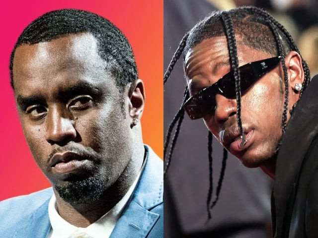 travis scott runs away from diddy in resurfaced clip fans react