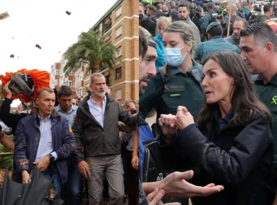 spanish royals booed and pelted with eggs by angry crowds during visit to flood stricken valencia