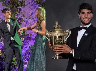 carlos alcaraz celebrates wimbledon victory and spain s euro win with dance at champions dinner