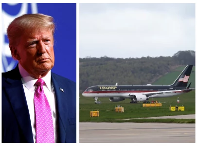 trump force one clips another jet at florida airport
