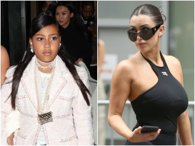 bianca censori and stepdaughter north west spotted at familymart in tokyo