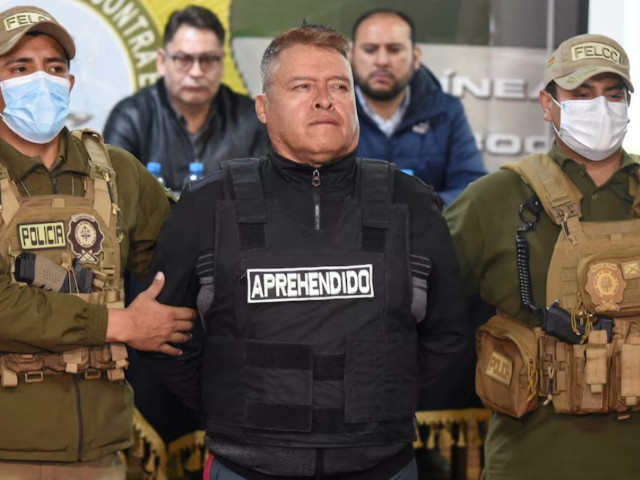 bolivian general juan jose zuniga is presented following his arrest by the authorities for a coup attempt in la paz bolivia june 26 2024 photo reuters