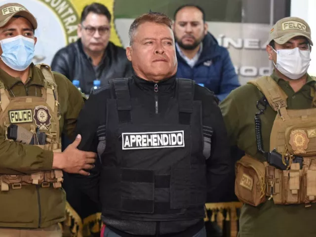 bolivian general juan jose zuniga is presented following his arrest by the authorities for a coup attempt in la paz bolivia june 26 2024 photo reuters
