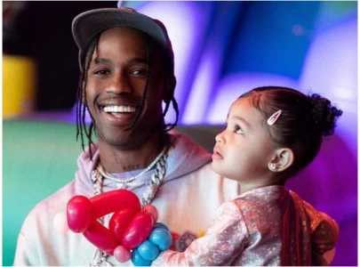 travis scott enjoys monaco grand prix with daughter stormi