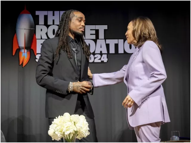quavo with vp kamala harris courtesy ap