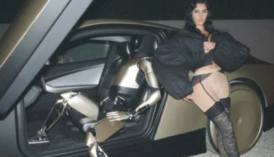 kim kardashian s tesla bot gift from elon musk has everyone asking did she vote for trump