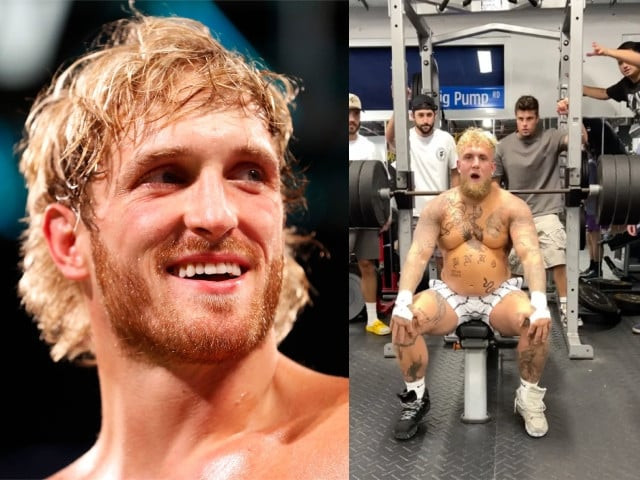 logan paul jokes about jake paul s protruding belly in workout video when you due bro
