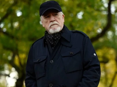 brian cox channels logan roy in viral tiktok at kamala harris campaign event