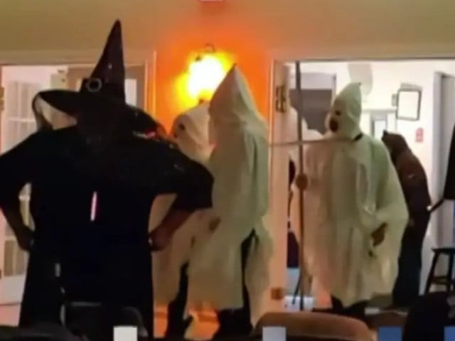 canadian firefighters halloween party allows group dressed as ku klux klan members