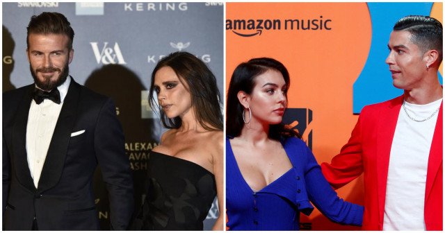 david beckham and victoria beckham georgina rodriguez and cristiano ronaldo