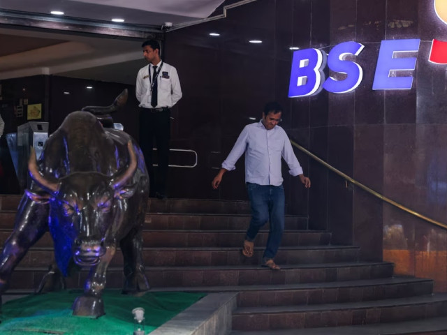 a man walks past the new logo of the bombay stock exchange bse building in mumbai india july 12 2023 photo reuters