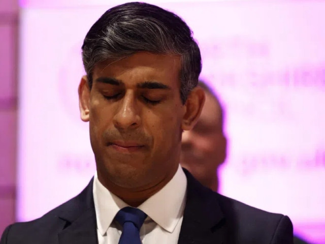 britain s prime minister and conservative party leader rishi sunak reacts as he waits for the declaration of results for richmond and northallerton in northallerton britain july 5 2024 photo reuters britain s prime minister and conservative party leader rishi sunak reacts as he waits for the declaration of results for richmond and northallerton in northallerton britain july 5 2024 photo reuters