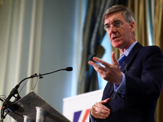 jacob rees mogg speaks on stage at britain s conservative party s annual conference in manchester britain october 2 2023 photo reuters jacob rees mogg speaks on stage at britain s conservative party s annual conference in manchester britain october 2 2023 photo reuters