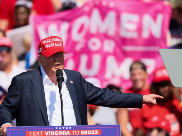 former us president and republican presidential candidate donald trump holds a campaign event in chesapeake virginia u s june 28 2024 photo reuters