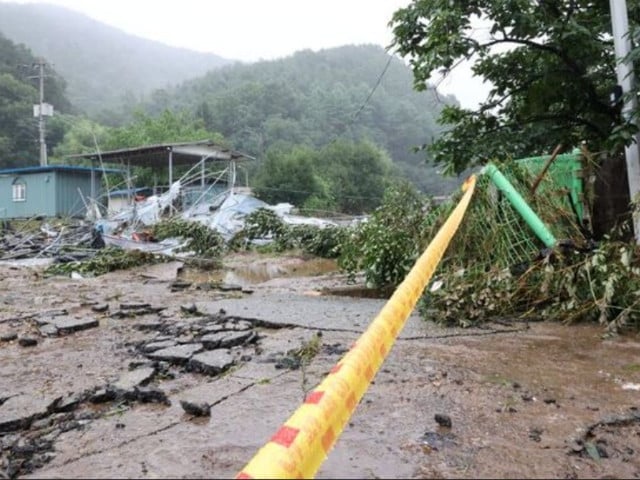 rains pound south korea causing landslides bullet trains slowed photo usnews