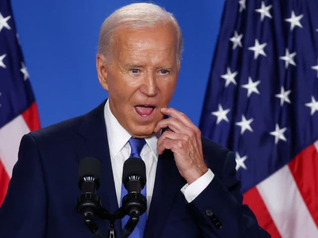 us president joe biden holds a press conference during nato s 75th anniversary summit in washington us july 11 2024 photo reuters us president joe biden holds a press conference during nato s 75th anniversary summit in washington us july 11 2024 photo reuters