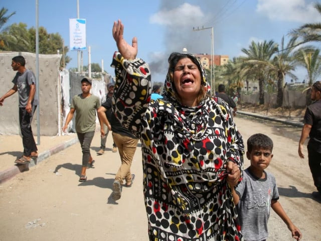 people reacts at the site of what palestinians say was an israeli strike at a tent camp in al mawasi area amid israel hamas conflict in khan younis in the southern gaza strip july 13 2024 photo reuter people reacts at the site of what palestinians say was an israeli strike at a tent camp in al mawasi area amid israel hamas conflict in khan younis in the southern gaza strip july 13 2024 photo reuter