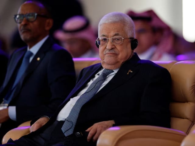 palestinian president mahmoud abbas attends the world economic forum wef in riyadh saudi arabia april 28 2024 photo reuters