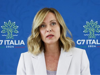 italian prime minister giorgia meloni holds a press conference after the annual g7 summit at the borgo egnazia resort in savelletri italy june 15 2024 photo reuters