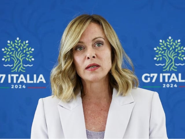italian prime minister giorgia meloni holds a press conference after the annual g7 summit at the borgo egnazia resort in savelletri italy june 15 2024 photo reuters italian prime minister giorgia meloni holds a press conference after the annual g7 summit at the borgo egnazia resort in savelletri italy june 15 2024 photo reuters