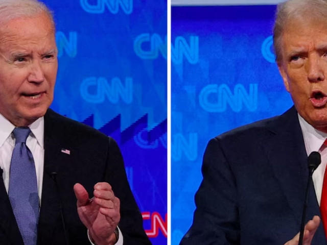 democratic party presidential candidate u s president joe biden and republican presidential candidate former us president donald trump speak during a presidential debate in atlanta georgia sus june 27 2024 in a combination photo reuters democratic party presidential candidate u s president joe biden and republican presidential candidate former us president donald trump speak during a presidential debate in atlanta georgia sus june 27 2024 in a combination photo reuters