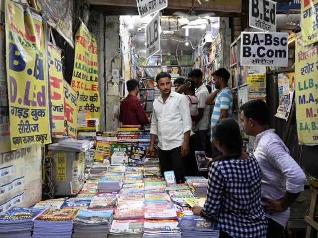 students purchase books at a wholesale books market in prayagraj india june 20 2024 photo reuters