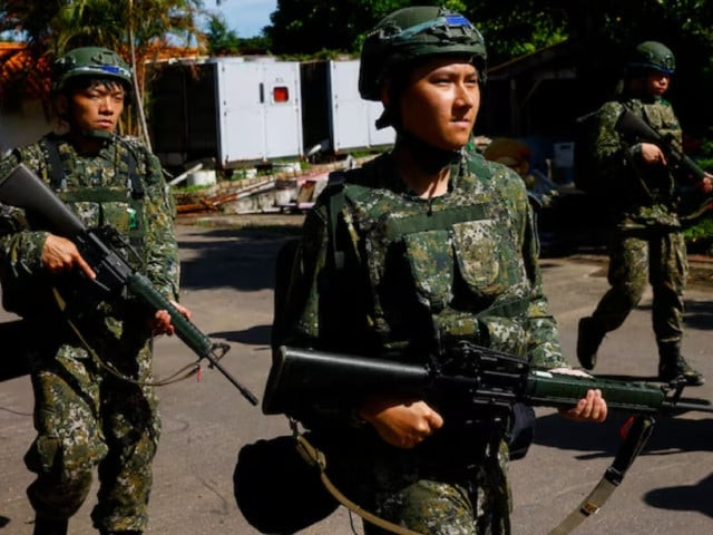 taiwan cuts war games short as typhoon gaemi nears