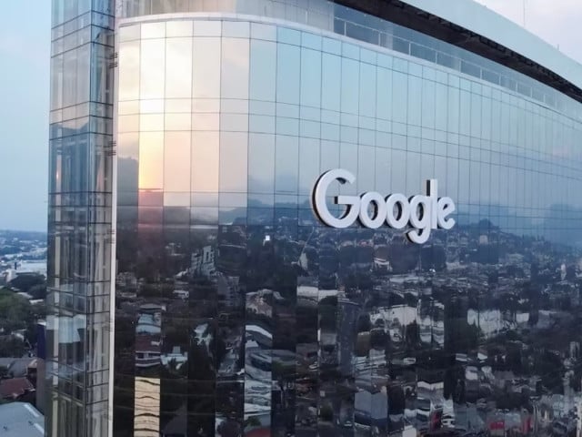 a drone view shows the google logo on a building after the launch of google el salvador in san salvador el salvador april 16 2024 photo reuters