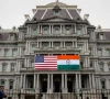 the flags of the united states and india are displayed on the eisenhower executive office building at the white house in washington u s june 21 2023 photo reuters