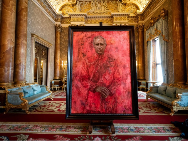 king charles unveils his first portrait since coronation king charles unveils his first portrait since coronation