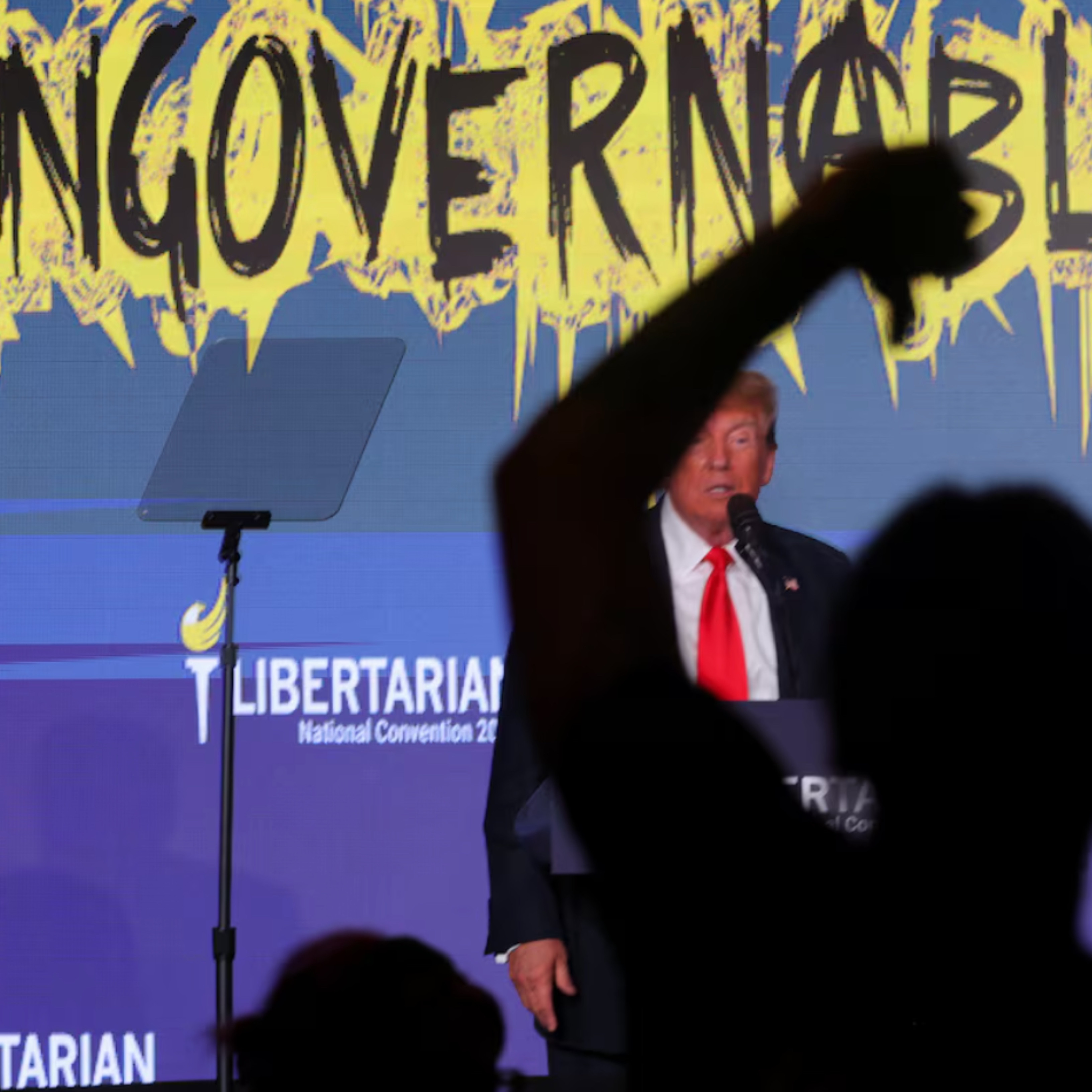 former u s president and republican presidential candidate donald trump speaks at the libertarian party s national convention in washington d c u s may 25 2024 photo reuters