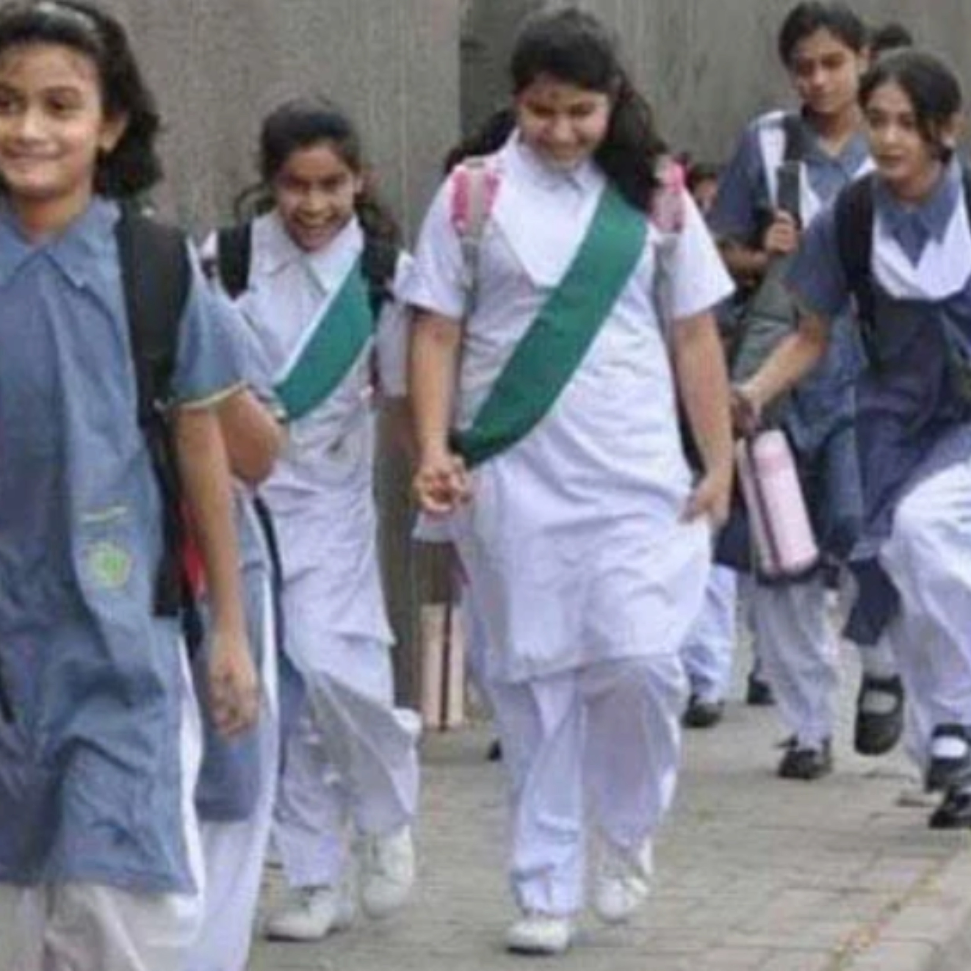 students leaving school photo