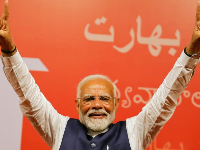 indian prime minister narendra modi gestures at the bharatiya janata party bjp headquarters in new delhi india june 4 2024 photo reuters indian prime minister narendra modi gestures at the bharatiya janata party bjp headquarters in new delhi india june 4 2024 photo reuters