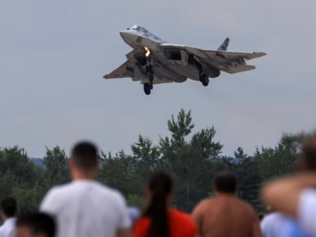 a sukhoi su 57 jet fighter in zhukovsky russia july 25 2021 photo reuters a sukhoi su 57 jet fighter in zhukovsky russia july 25 2021 photo reuters