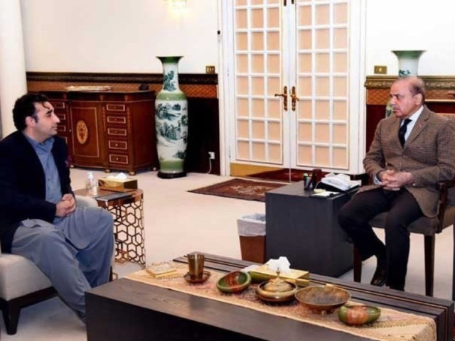 ppp chairman bilawal bhutto and pm shehbaz sharif meet to discuss budget photo express ppp chairman bilawal bhutto and pm shehbaz sharif meet to discuss budget photo express