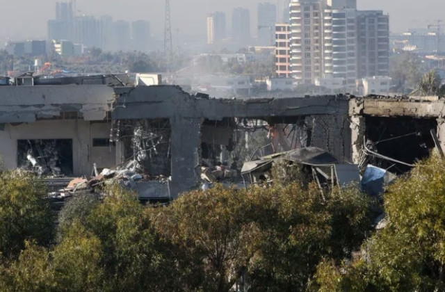 a view of a damaged building following missile attacks in erbil iraq january 16 2024 ntsb handout via photo reuters