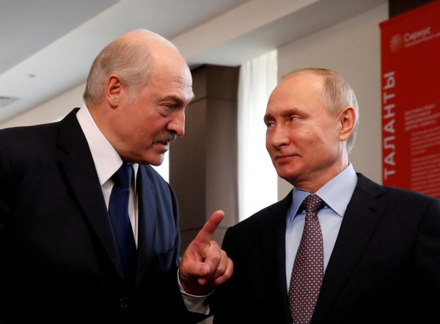 belarus president alexander lukashenko and russian president vladimir putin meet at the sirius educational center in the black sea resort of sochi russia february 15 2019 photo reuters belarus president alexander lukashenko and russian president vladimir putin meet at the sirius educational center in the black sea resort of sochi russia february 15 2019 photo reuters