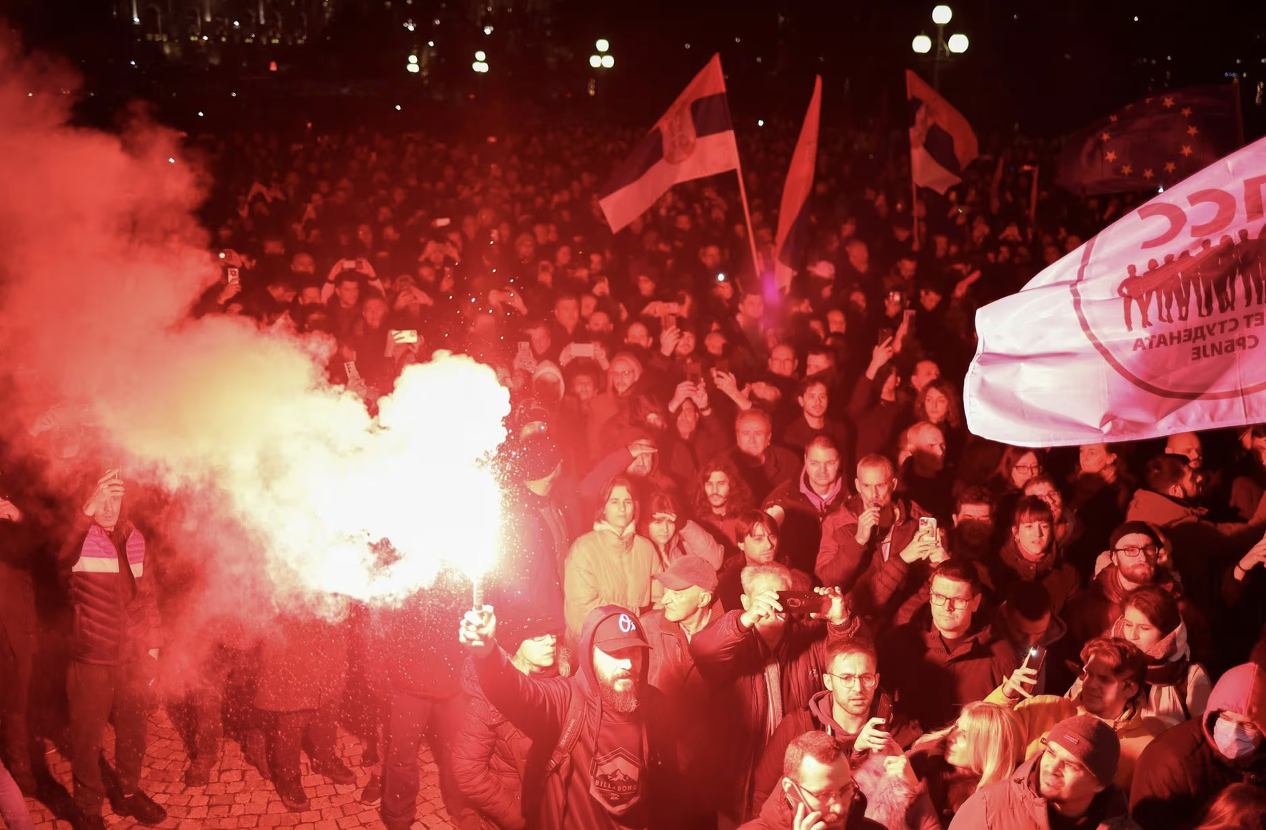 thousands protest in belgrade to demand annulment of elections